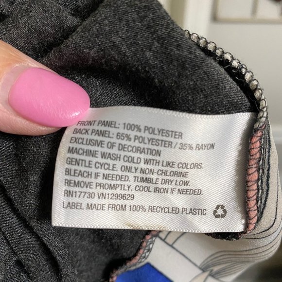 S Xhilaration Top Tan/Multi Colored Front and Charcoal Gray Back - Picture 7 of 7